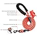 Toozey 5 FT Dog Leash, Rope Leash with Comfortable Padded Handle and Reflective Threads, Heavy Duty Braided Leash for Medium Large Dogs, Red