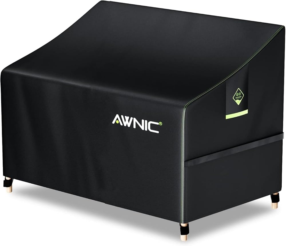 AWNIC Garden Bench Cover 2 Seater Waterproof 420D 134x70x60/88cm