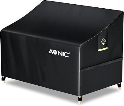 AWNIC Garden Bench Cover 2 Seater Waterproof 420D 134x70x60/88cm