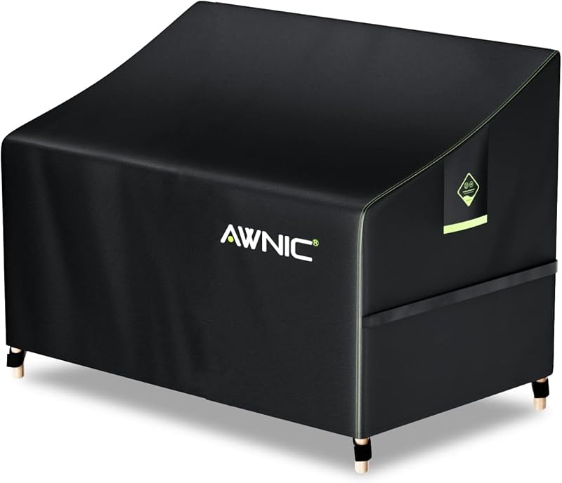 AWNIC Garden Bench Cover 2 Seater Waterproof 420D 134x70x60/88cm
