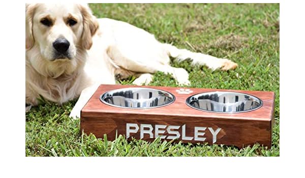 Amazon Com Personalized Dog Feeding Stand Raised Dog Feeder