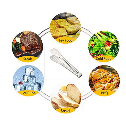 Kitchen Tongs Stainless Steel,12 Inch,Buffet Party Catering Serving Tongs Salad Tongs Cake Tongs Bread Tongs Barbecue Tongs(2 set )