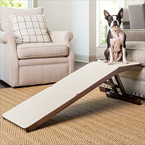 PetSafe CozyUp Dog Sofa Ramp Folding Wood Dog Ramp for Couches and