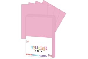 Woodlake Pink Copy Paper, Colored Printer Paper, 8.5 x 11”, 20 LB / 75 GSM Computer Paper, 200 Sheets, Multi-Purpose Pastel Paper, Made in USA