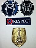 2014 Real Madrid Uefa Champions League Fifa Club World Champions Gold Patch SET of Patch Parches Badge