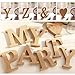 Andision Decorative Wood Letters, Hanging Wall 26 Letters Wooden Alphabet Wall Letter for Baby Name Girls Bedroom Wedding Brithday Party (N)
