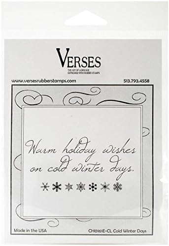 Verses Rubber Stamp - Cold Winter Days - Foam-Mounted Cling Stamp