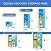 MAGINELS Children Wardrobe Kid Dresser Cute Baby Portable Closet Bedroom Armoire Clothes Hanging Storage Rack Cube Organizer(Blue, 6 Cube & 1 Rod)