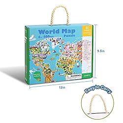 TOOKYLAND World Map Puzzle for Kids, Map Puzzle 500
