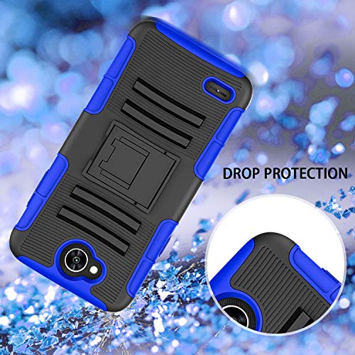 OEAGO LG X Charge Case, LG Fiesta 2 LTE Phone Case, LG Fiesta LTE Case, LG X Power 2 (2017) Case, [Shockproof] [Impact Protection] Tough Rugged Dual Layer Protective Case with Kickstand - Blue - Thumbnail 6