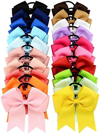 Dealetech4.5" 20 Pcs Large Hair Bows Clips For Baby Girls Teens Women