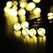 Binval G12 Summer String Lights Solar Powered for Outdoor Patio Lawn Landscape Garden Home Wedding Holiday and Christmas Decorations[50LED-Warm White]