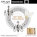 CRLight 6W Dimmable LED Candelabra Bulb 3200K Soft White, 60W Equivalent 600LM, E12 Base LED Chandelier Light Bulbs, B11 Frosted Glass Candle Torpedo Shape Bullet Top, Pack of 3