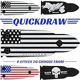 QuickDraw Magnetic Gun Mount for Vehicle Home Office 35lb Rated Gun Magnet Holder Holster Safety Rack Accessory HQ Rubber Coated Bullet Shaped Neodymium Magnet Handgun Firearm Pistol