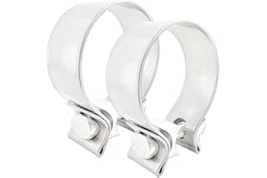 RCCT 2.5" Narrow Band Exhaust Clamp – Universal Fit for All Car Brands, Heavy Duty Lap Joint/Bear Seal Muffler Clamp, Replace