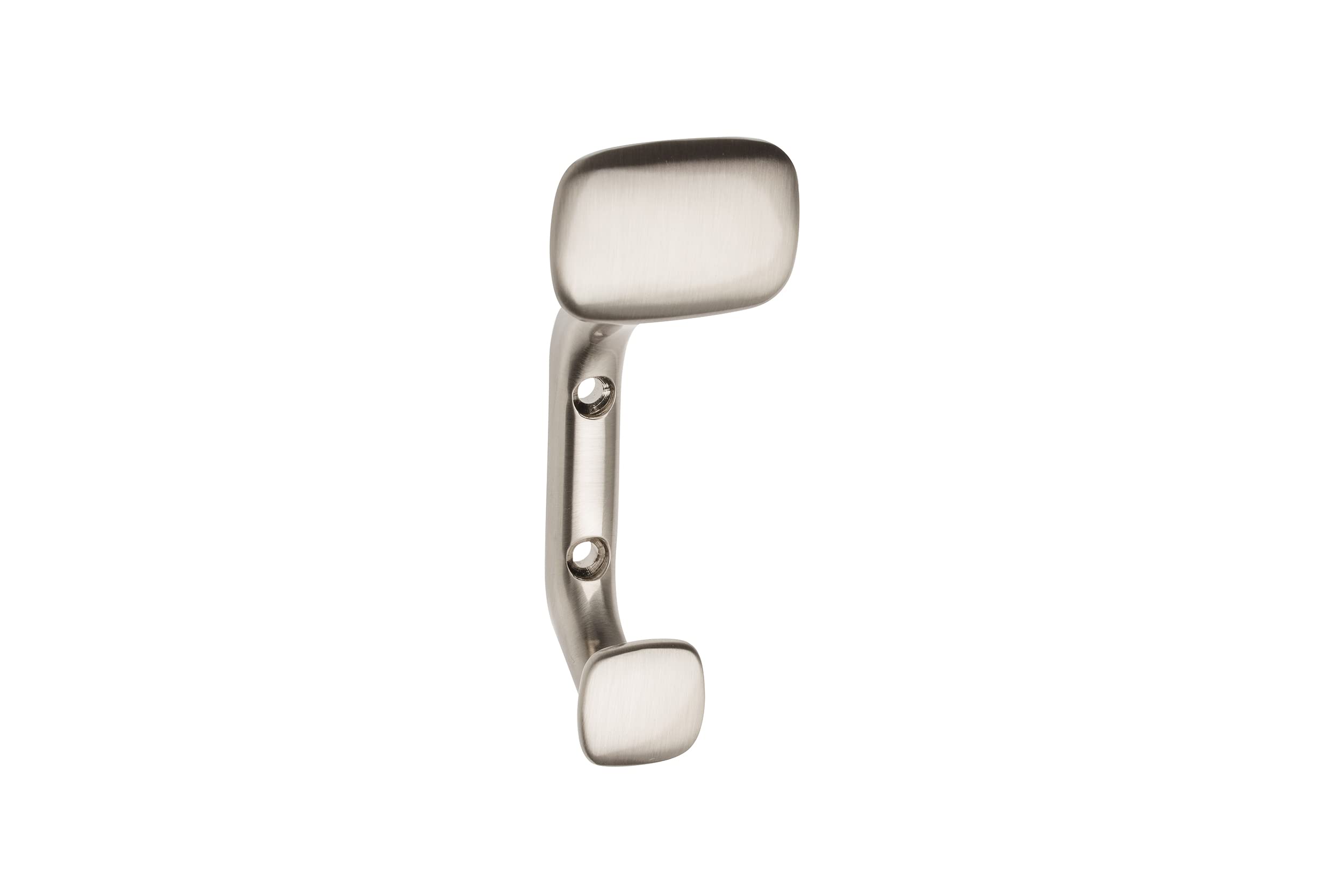 GTV - Toledo C0 Coat Hook - Surface: Stainless Steel Look - Exterior: 112 x 44 x 43 mm - Coat Hook for Door, Bathroom, Kitchen, Hallway, Office, DIY Metal Hooks, Coat Hooks, hat Hooks, Wall Hooks