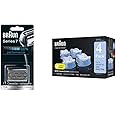 Braun Series 7 70S Electric Shaver Head Replacement Cassette – Silver & Clean & Renew Refill Cartridges CCR - 4 Pack