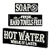 OHIO WHOLESALE, INC. Hot Water, Hand Towels, Soap Lot of 3 Small Wood Block Signs Rustic Bath Country Vintage Look