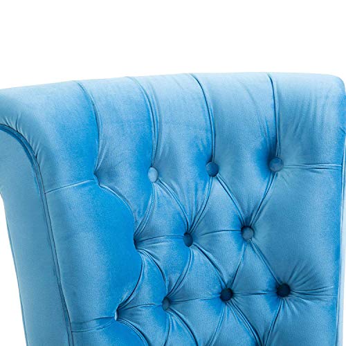 Retro ButtonTufted Royal Design High Back Armless Chair with