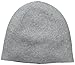 bela.nyc Women's Cashmere Reversible Beanie, Light Grey Heather/Charcoal Heather, One Size