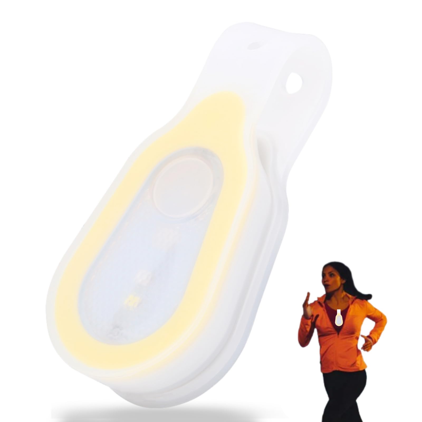 Fybida Running Light for Runners, LED Silicone Clip-On Safety Light for Night Joggers, Cycling & Nursing