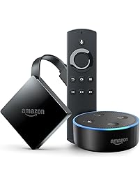 Fire TV with 4K Ultra HD and Alexa Voice Remote (Pendant Design) + Echo Dot