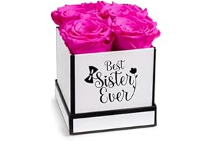 Soho Floral Arts Best Sister Gifts | Genuine Roses that Last for Years | Sister Birthday Gifts From Sister | Christmas Gift for Sister or Anytime | Rose Box Flowers For Delivery | Big Sister Gift