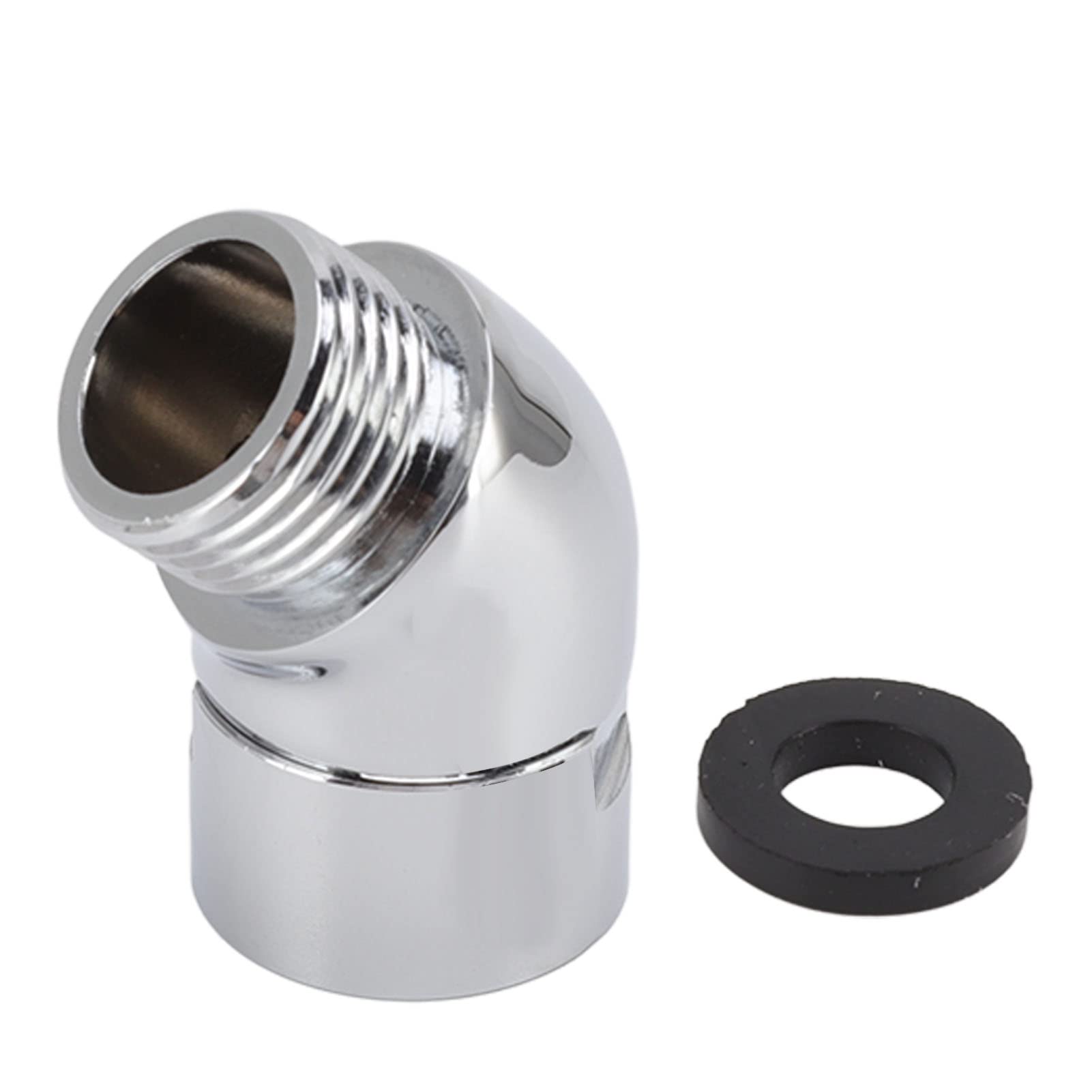 Pwshymi Shower Elbow Adapter, 135 Degrees Shower Arm Adapter G1/2in Thread Shower Hose Connector for Hand Shower