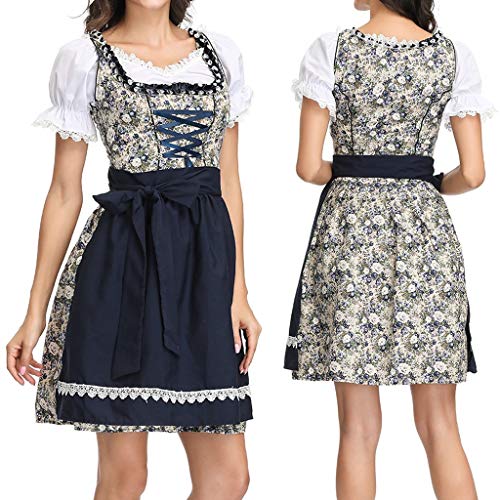 Women's Beer Festival Dress German Dirndl Dress Costumes for Bavarian Oktoberfest Carnival Halloween