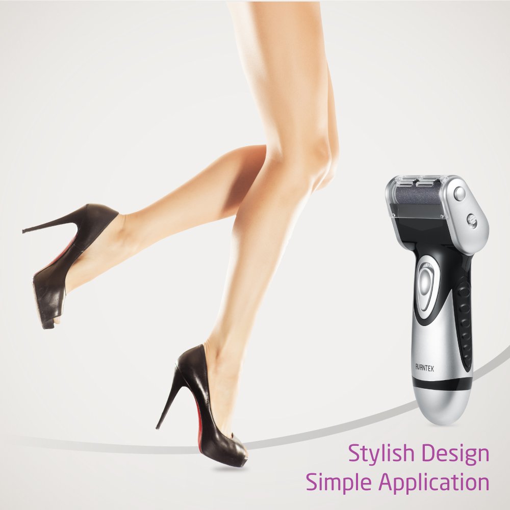 AVANTEK Elektrische Hornhautentferner zur Fußpflege, 100% Wasserfest, Pediküre Werkzeug inkl. 2 Schleifrollen