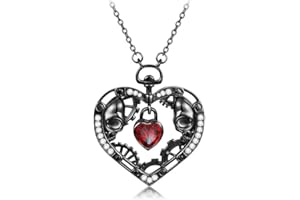 Women Gothic Skull Black Heart Pendants Jewellery Necklaces Items Mens Punk Stuff Pendant Jewellery Cheap Necklace Profession