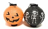 Halloween Pumpkin And Skeleton LED Hanging Paper Lanterns 8