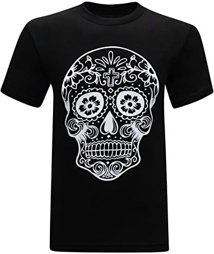Dia De Los Muertos Men's Funny T-Shirt - (X-Large) - Black