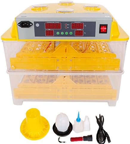 Yoshioe Automatic 112 Egg Turing Incubator Poultry Hatcher Incubation with Egg Candler, Injector, Feed device &amp; water bottle
