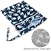 Damero 3Pcs Wet Dry Bag with 2 Zippered Pockets and Snap Handle for Cloth Diaper, Swimsuit, Clothes, Ideal for Travel, Exercise, Daycare, Roomy and Water-resistant (Whale)