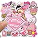 Cute Girl Kawaii Trendy Vinyl Water Bottle Waterproof Stickers for Laptop Bumper Luggage Guitar Computer Skateboard Car Bike Snowboard 50 PCS