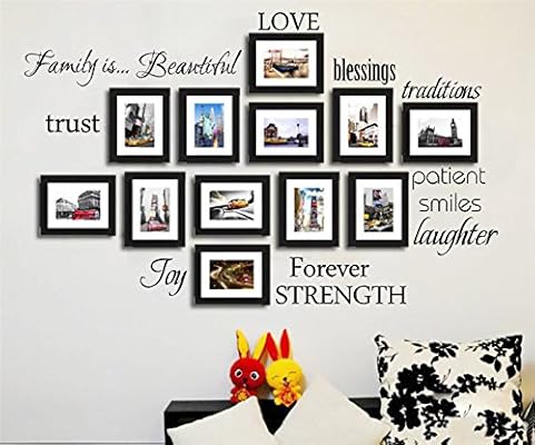 Citas De La Familia Etiqueta De La Pared Para La Foto 12 Palabras