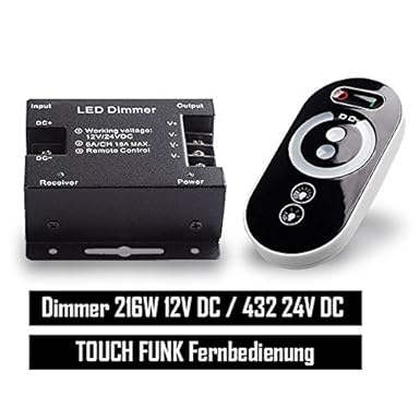 Mextronic LED RF TOUCH Dimmer Steuerung LED Strips Dimmer PWM 12/24V bis 18A Touch RF-Fernbedienung Regler Kontroller