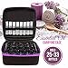 Essential Oil Carrying Case/Roller Bottle Organizer - Storage for 25-33 Bottles - Holds 15-30ml 1oz & 10ml Roll on Bottles - (Carry Handle On Top) Free Roller Bottle Opener & 192 Labels