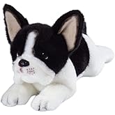 CU-MATE 15.7'' French Bulldog Dog Stuffed Animal Simulation-Realistic & Lifelike Soft Handmade Lying Dog Plush Toy Puppy -Present Gift for Boys and Girls