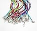 yueton Pack of 30 Mixed Color Leather Plaited Cords Ropes for Wrist Charms