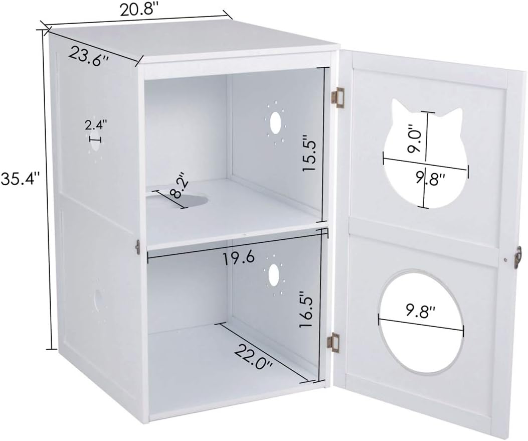 double decker litter box enclosure