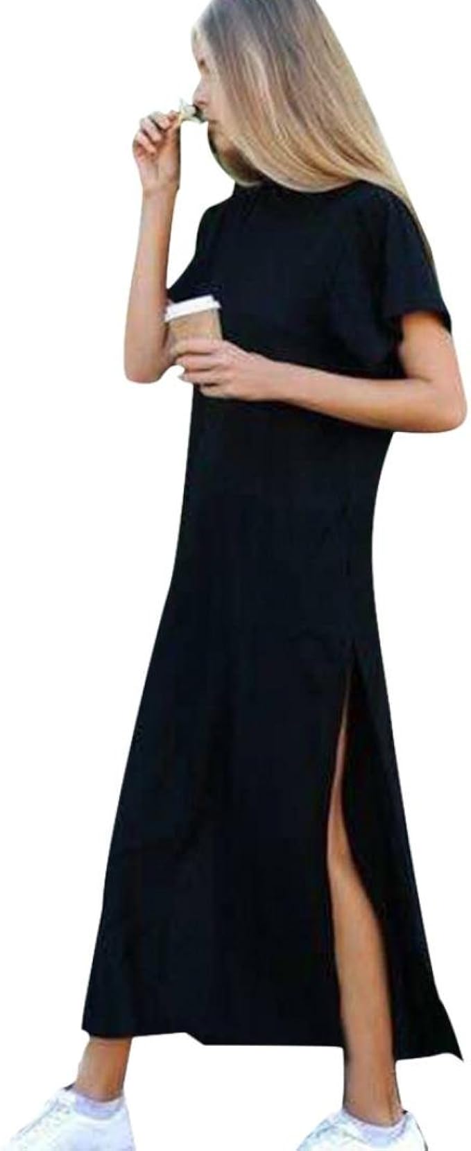 Kleid Schwarz Mit Schlitz