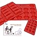 3 x Silicone Pet Treat Molds. Dog Paw, Bone and BONUS Heart mold. FREE healthy treats RECIPE CARD included in set.