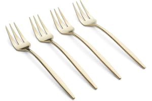 Cambridge 5052H3CKW44R Gaze Champagne Satin Cocktail Forks, Set of 4