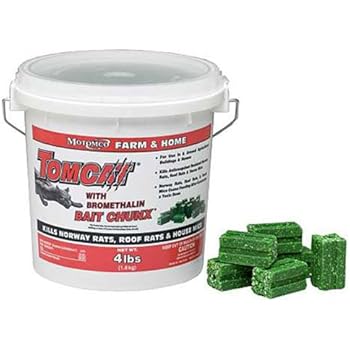 MOTOMCO Tomcat Mouse and Rat Bromethalin Bait Chunx, 4-Pound