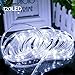 Lalapao Christmas Rope Lights 120 LED Battery Operated Fairy String Lights Waterproof Outdoor lights decorations Timer Decor for Xmas Tree Indoor Garden Patio Lawn Path Holiday Wedding Party (White)