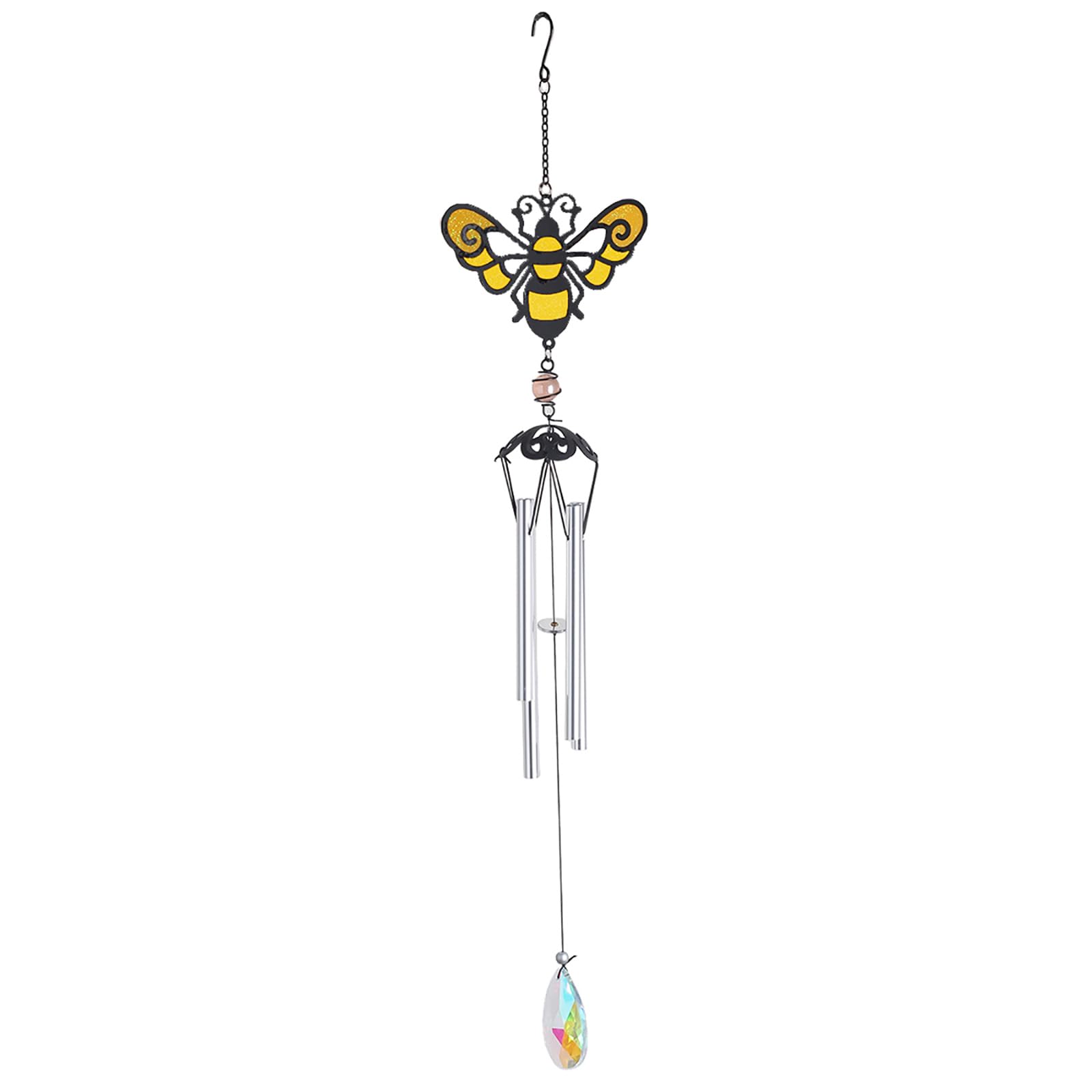 Advanced Nutrition Stained Glass Effect Wind Chime, Black, 9cm x 4cm x 57cm