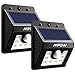 Mpow Solar Lights Outdoor, Bright Motion Sensor Security Wall Lights with 3 Modes, Wireless Waterproof Night Lights for Garage Driveway Front Door Garden Path Patio Deck Yard Lighting - 2 Pack