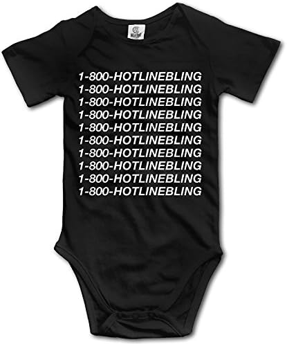 Hotline Bling Drake Baby Girls Black Romper Bodysuit
